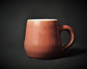 Handmade Burgundy Red Espresso Cup: 4 oz Ceramic Demitasse