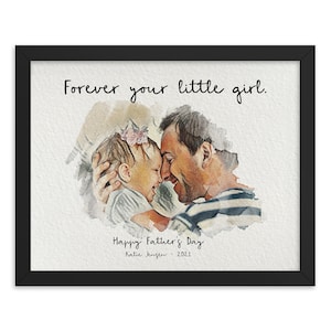 Fathers Day Gift From Wife & Daughter, First Father'S Day Gift, Father'S Day Gift, Father'S Day Frame, Dad Birthday, Personalized Frame image 1