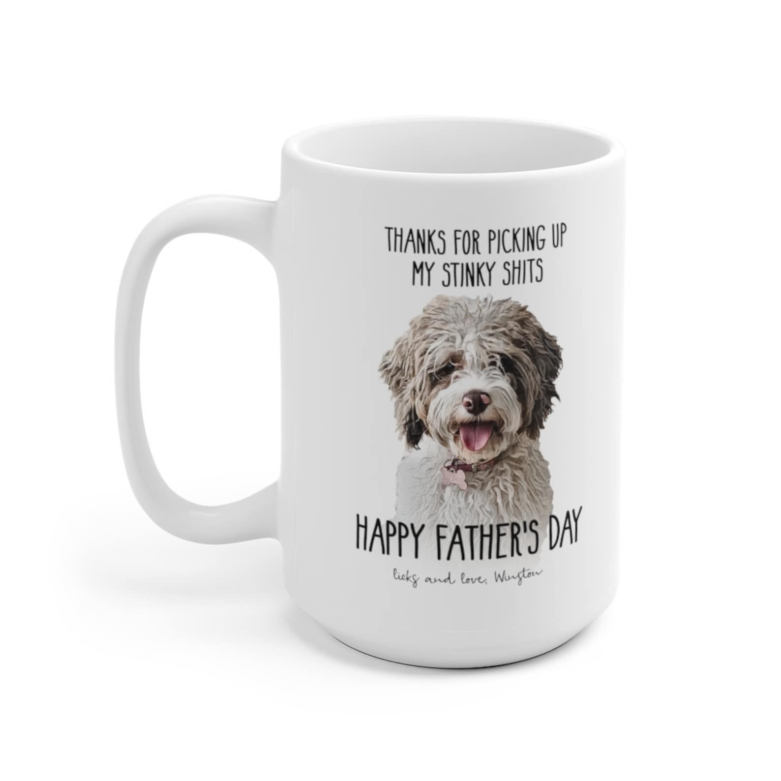 Dog Dad Mug with Your Photo Father's Day Mug Gift Etsy