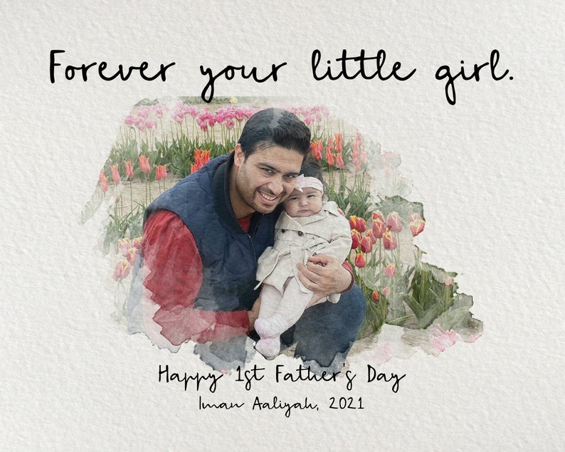 Fathers Day Gift From Wife & Daughter, First Father'S Day Gift, Father'S Day Gift, Father'S Day Frame, Dad Birthday, Personalized Frame image 6