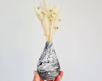 Bud vase, boho vase, modern vase, Nordic vase, dried flowers vase, handmade vase, marble effect vase, new home gift, decorative vase