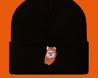 Ewok Starwars Embroidered Handmade Beanie Made in USA