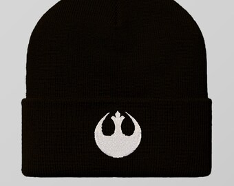 Rebel Starwars Embroidered Handmade Beanie Made in USA