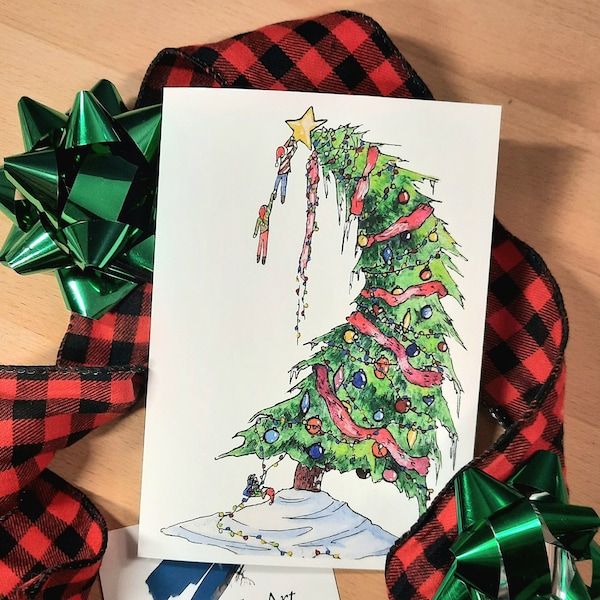 Carte de Souhaits - Carte de Noël - Sapin taille XL