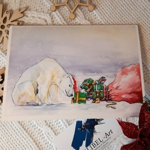 Carte de Souhaits - Carte de Noël - Ours Polaire