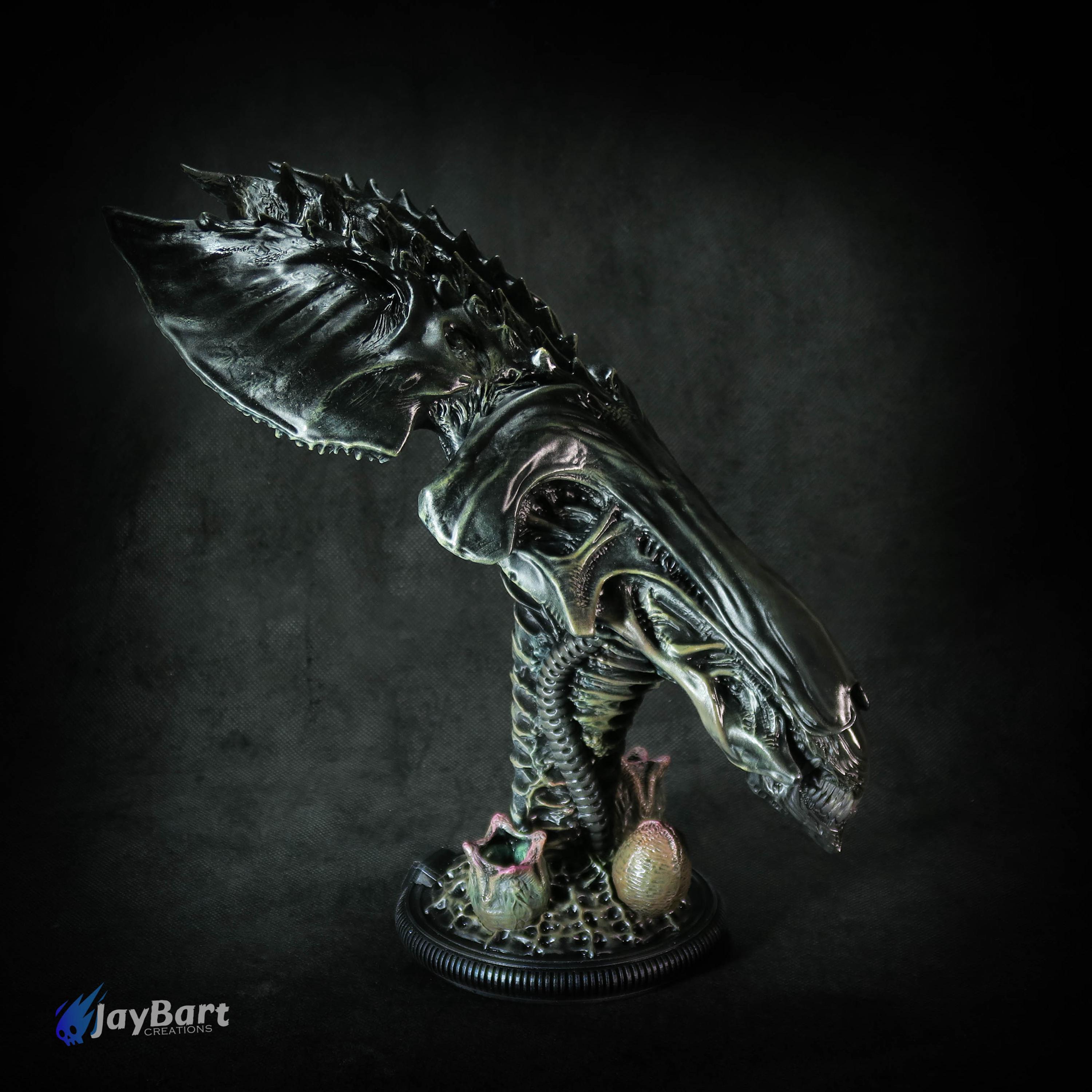 エイリアン・クイーンの胸像 – 壮大なSFディスプレイ彫刻 - Etsy 日本