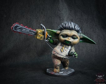 Extraterrestre de una galaxia muy lejana X Leatherface Grogu el Niño Mashup Figura grande de 6"+