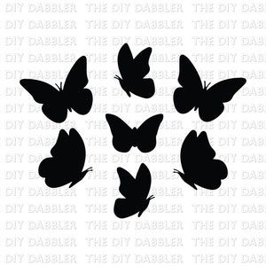 Schmetterling Svg/Dxf/Eps/Png Cricut und Silhouette geschnitten Datei