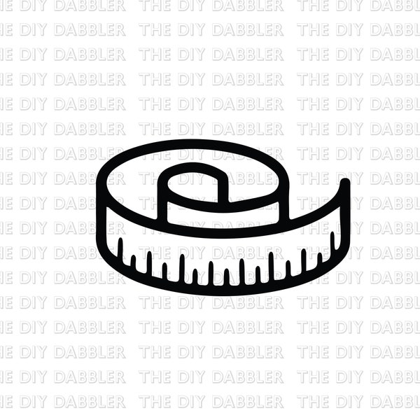 Measuring Tape Ruler Icon Cut File for Cricut Silhouette svg/dfx/eps/png