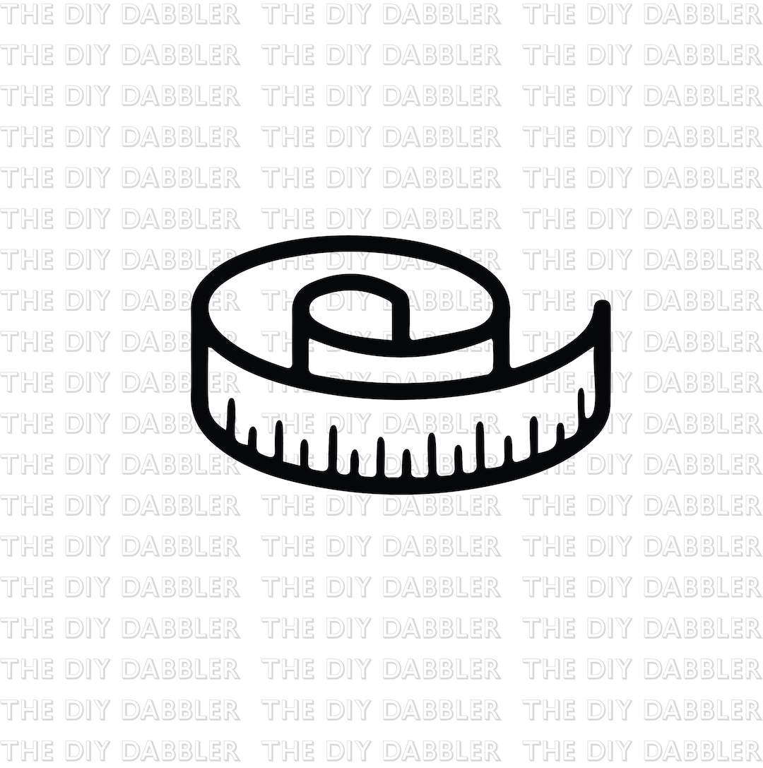 Measuring Tape Ruler Icon Cut File for Cricut Silhouette Svg/dfx/eps