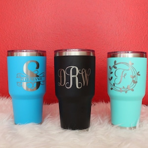 Personalized 30 oz Tumbler, Custom Insulated Steel Laser Engraved Tumbler, Travel Mug, Corporate Gifts, Etched Tumbler, Monogram Tumbler