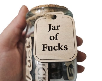 Jar of F*cks | Last F | Jar of Words | Zero Fu*ks Given | Gag Gift | Coworker Gift | Humorous | Funny Gift | Witty | Sarcastic | Quirky