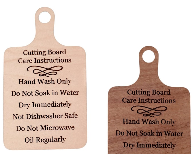 Cutting board care instructions file digital file kitchen care