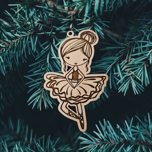 Ballet Dancer Christmas Ornament | Christmas | Xmas | Ornament | Laser | Engrave | Dancer | Dance | Custom
