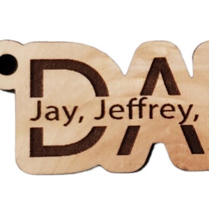 Dad Kechain File | Digital File | Personalized | SVG | Glowforge Ready | Mira | Father's Day | Laser File | Laser Engraved | Dad Gift