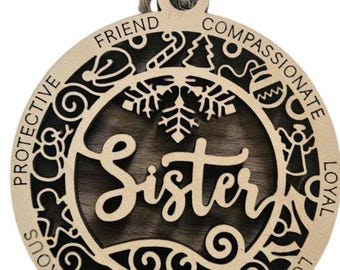 Sister Ornament, Christmas, Xmas, Gift for Sister's