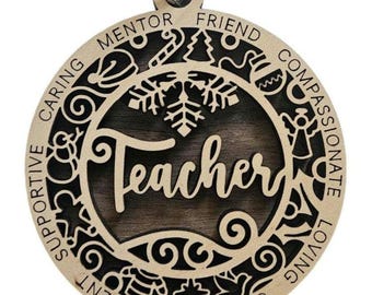Teacher Ornament, Christmas, Xmas, Gift for Teacher's, School, Gifts of Appreciation