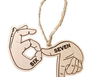 67 Ornament, 6 7 Christmas Ornament, Doot Doot Song, Skrilla, Six Seven Trend, Gag Gift, Gift for Kids, LaMelo Ball, Tiktok Trend