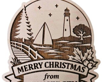 Merry Christmas From New Jersey, NJ State Ornament, Garden State, Nautical Ornament, Christmas Ornament, Jersey Shore, Jersey Girl, Gift for