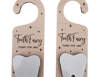 Tooth Fairy Door Hanger, Tooth Holder, Tooth Keepsake, Gift for Kids, Lost Tooth, Tooth Fairy Sign, Tooth Pocket, Gift for Grandkids