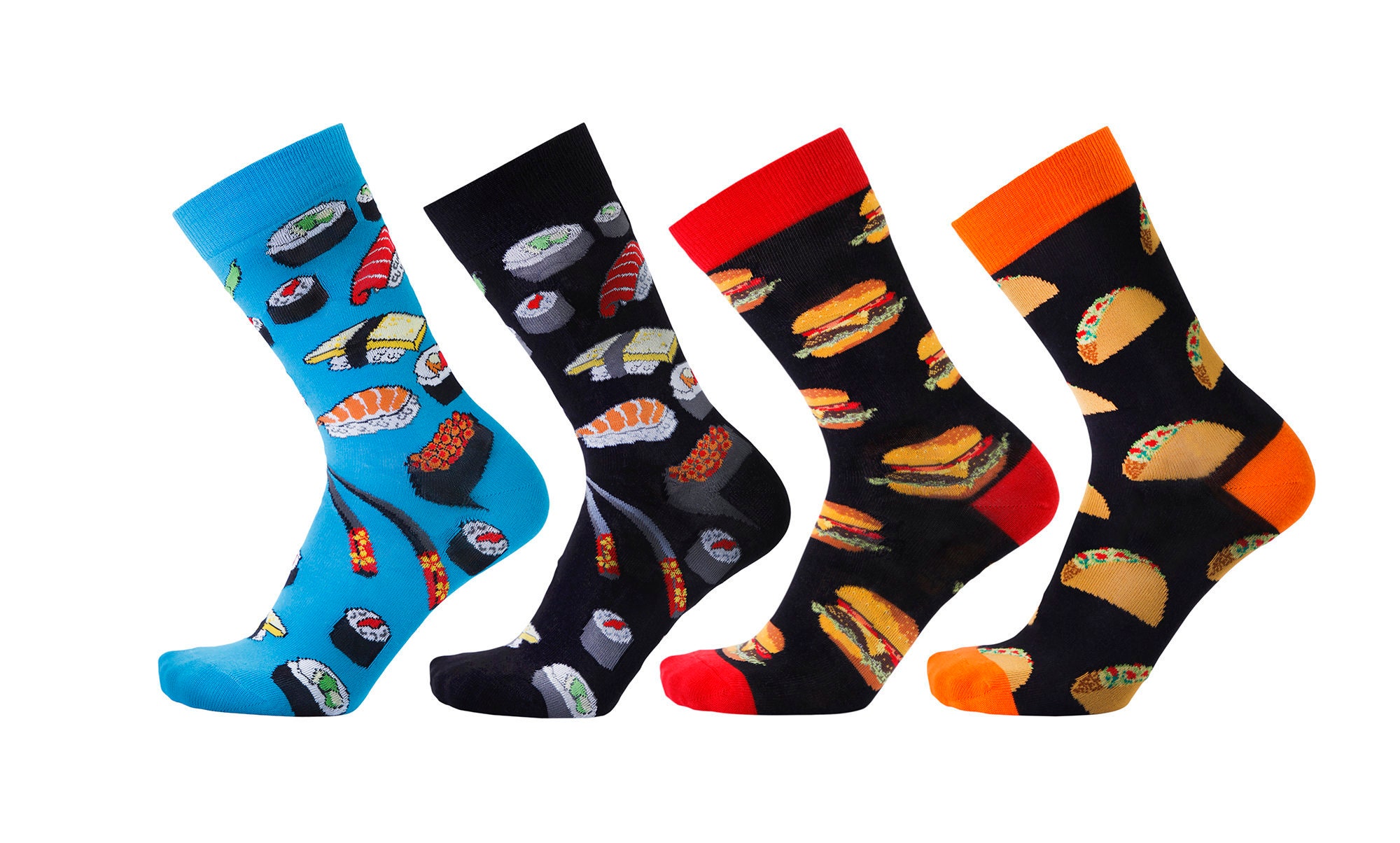 Funny Novelty Food Socks Sushi Hamburger Pizza Taco for Etsy