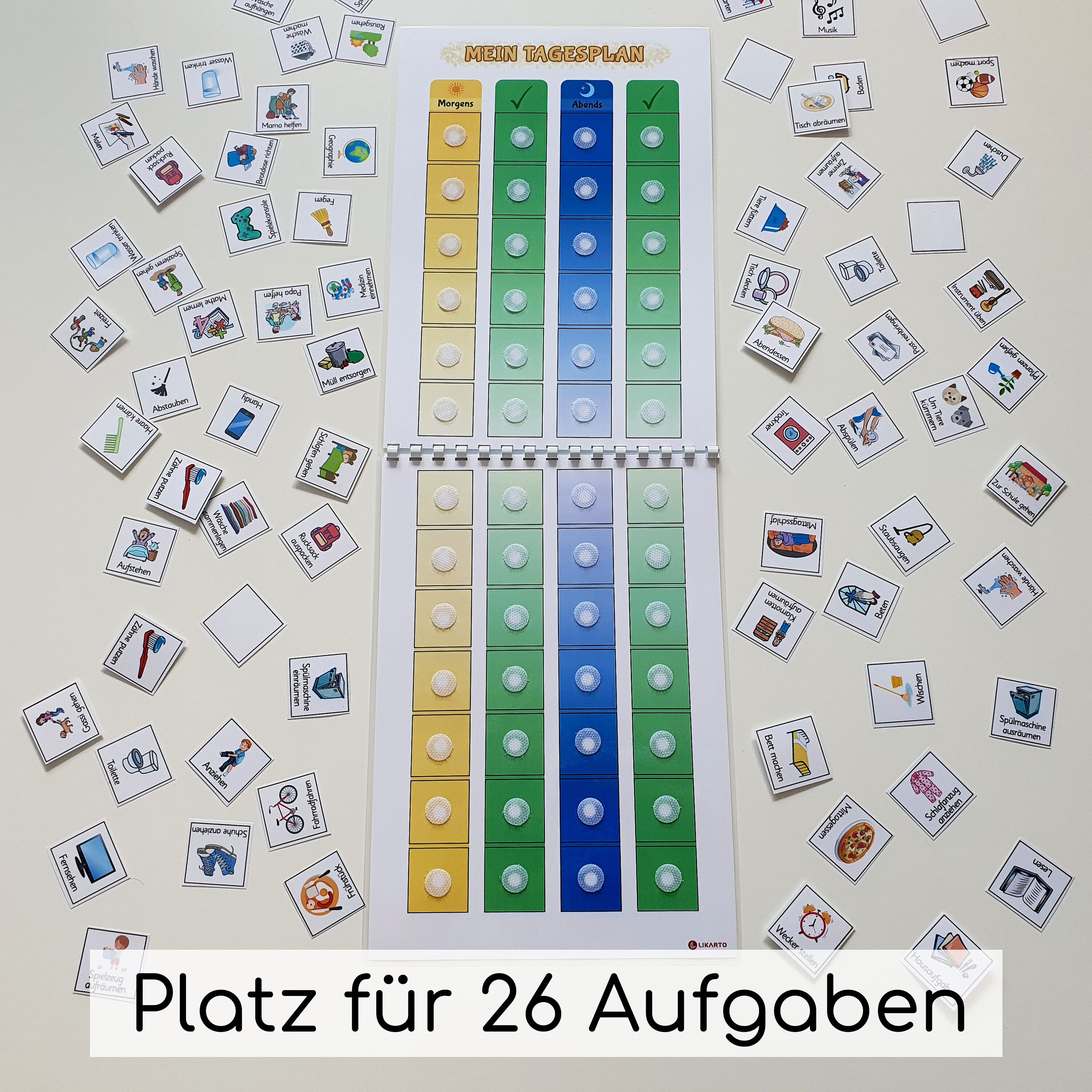 Tagesplan Kinder Mit Ringbindung Morgens Und Abends Etsy tagesplan-kinder-mit-ringbindung-morgens-und-abends-etsy