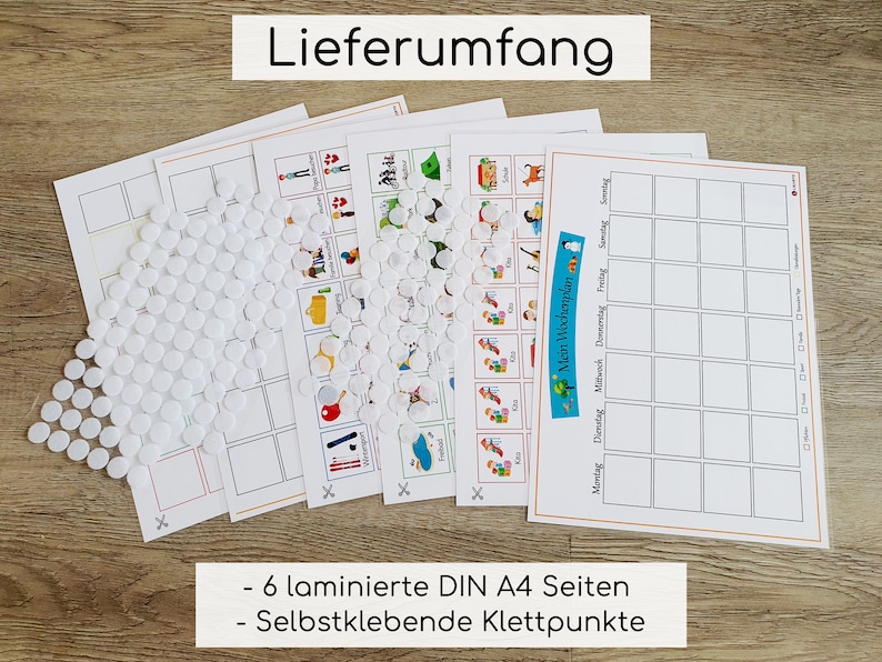 Wochenplan Kinder personalisierbar, Wöchentliche Aktivitäten, Wochenplaner Kinder, Kinderkalender, Montessori Bild 8