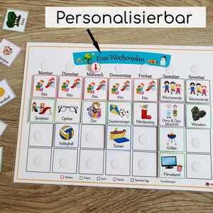 Wochenplan Kinder Montessori Wochenplaner Kinder personalisiert Montessori Routinekarten Bild 2