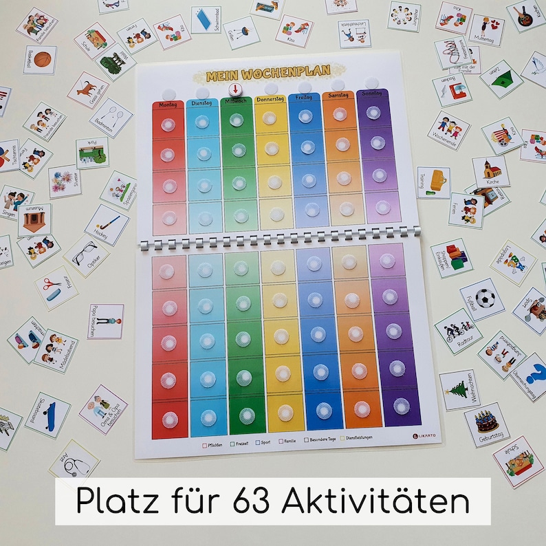 Wochenplan für Kinder, Montessori Wochenplan Kinder, Tagesablauf Kinder, Tagesplan Kinder, Montessori, Kinder Wochenplan, Wochenkalender Kinder, Wochenplan Kinder, Wochenplaner Kinder, Wochenplaner für Kinder, Wochenplan Kinder magnetisch