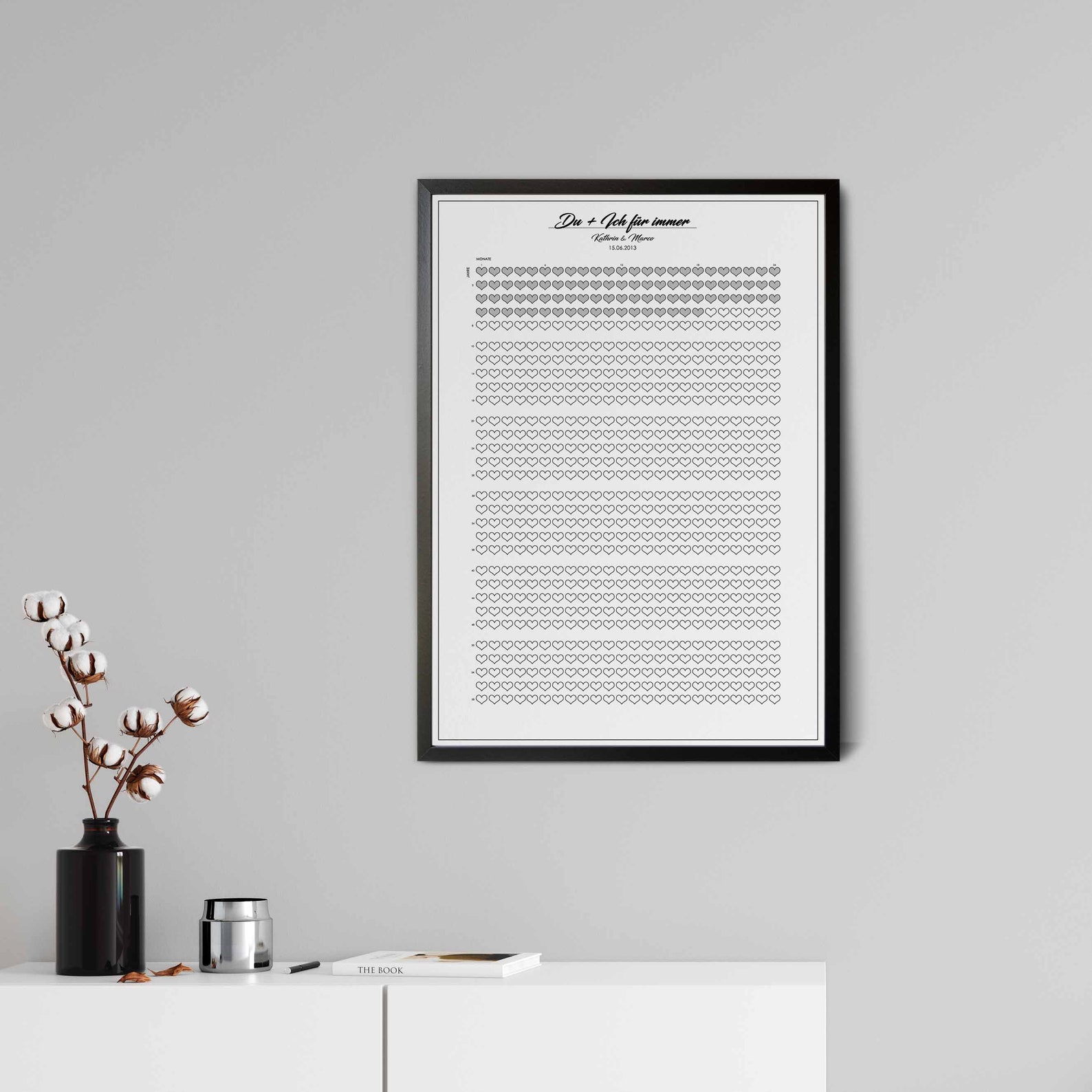 Liebeskalender 1 Herz 1 Monat Beziehung/Verheiratet Etsy