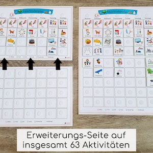 Wochenplan Kinder Montessori Wochenplaner Kinder personalisiert Montessori Routinekarten Bild 4