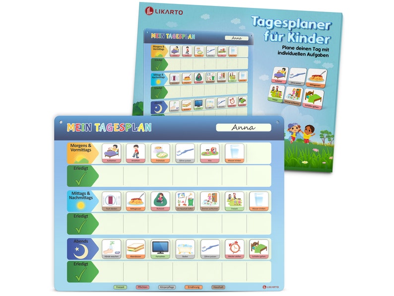 Wochenplan für Kinder, Montessori Wochenplan Kinder, Tagesablauf Kinder, Tagesplan Kinder magnetisch, Montessori, Kinder Wochenplan magnetisch, Wochenkalender Kinder, Wochenplan Kinder magnetisch, Wochenplaner Kinder