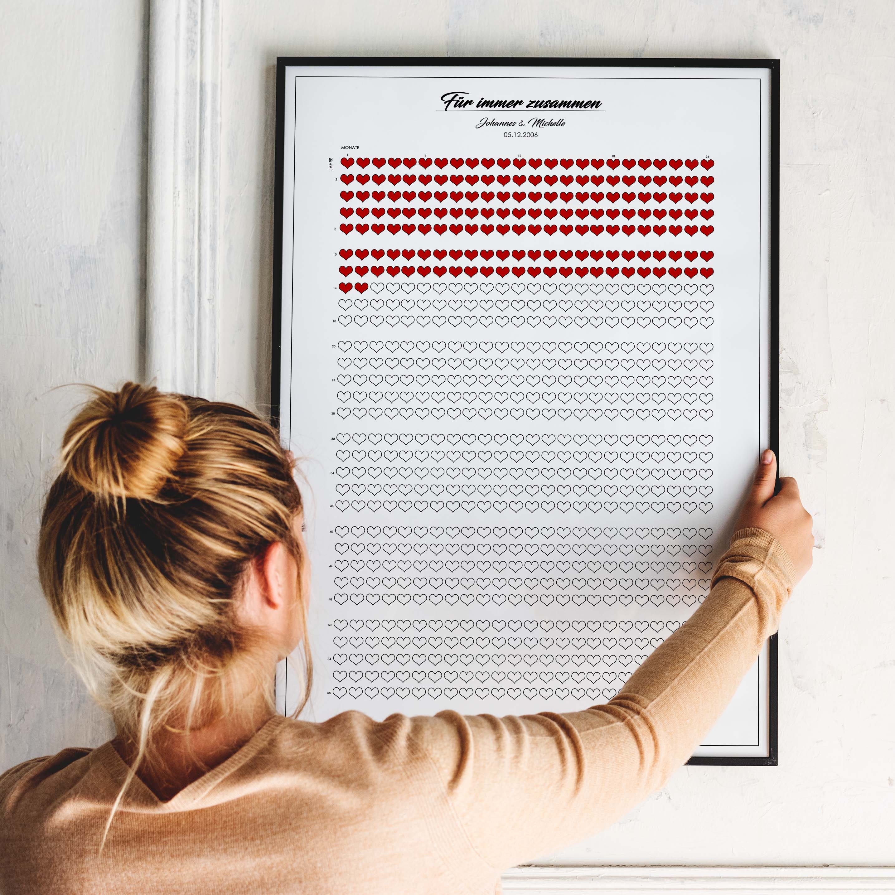 Liebeskalender 1 Herz 1 Monat Beziehung/Verheiratet Etsy