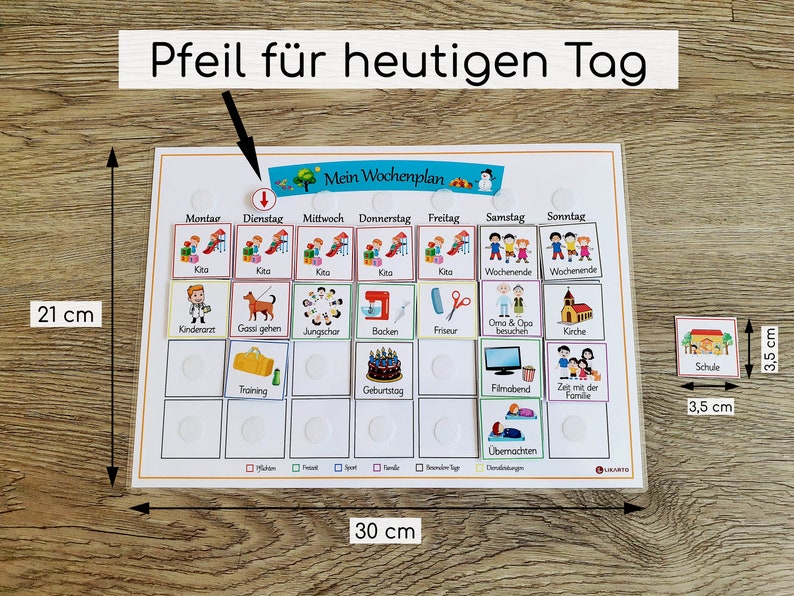 Wochenplan Kinder personalisierbar, Wöchentliche Aktivitäten, Wochenplaner Kinder, Kinderkalender, Montessori Bild 5