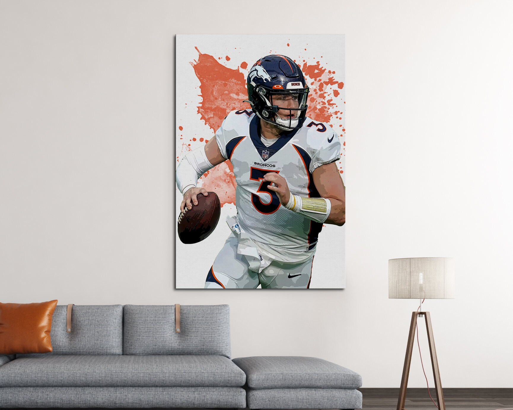 Drew Lock Canvas American Football Quarterback Player for