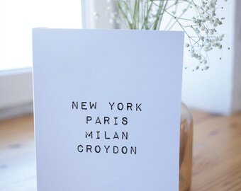 World Cities Greetings Card