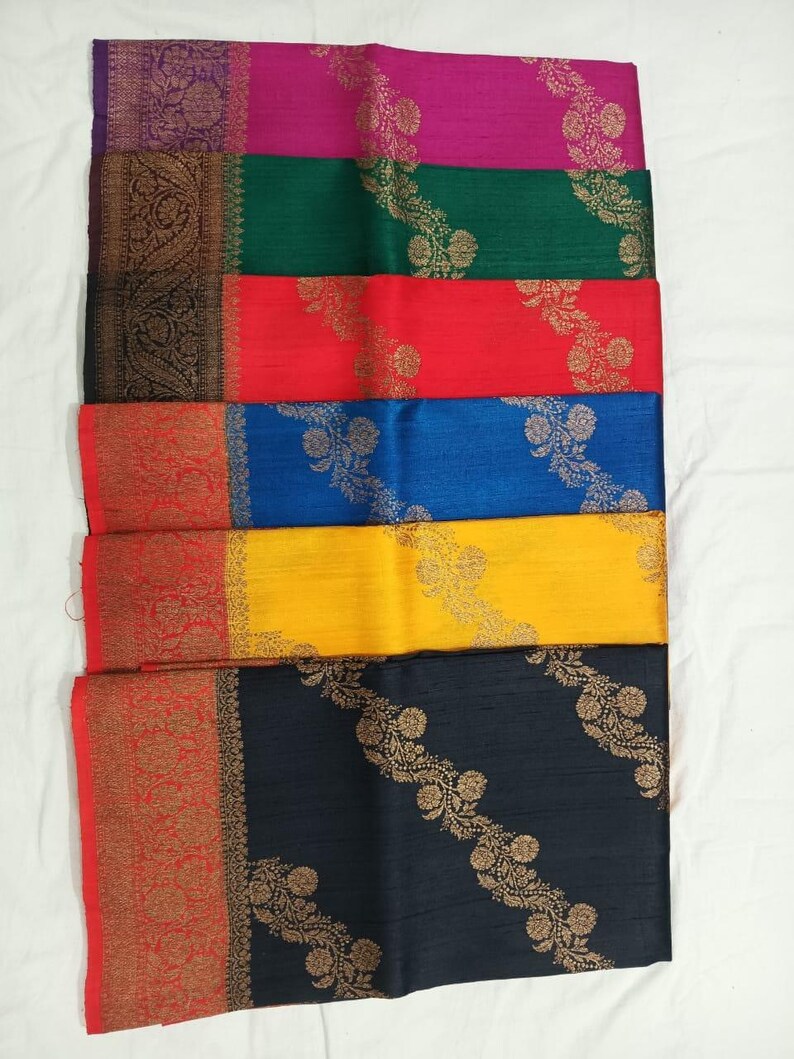 Bottle Green & Red Banarasi Handloom Tussar Raw Silk Kaduwa Weaving Saree | Silk Mark Certified | Dyeable to your choice of color