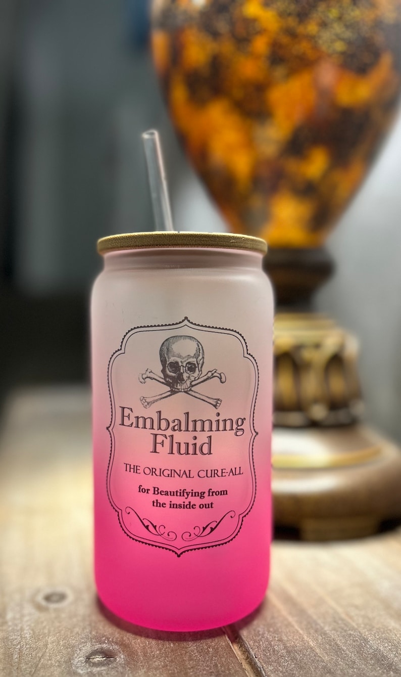 Embalming Fluid Tumbler, Gift for Embalmer, Macabre, Funeral Director, Embalming Fluid Cup, Formaldehyde Tumbler, Gift for Mortician, image 3