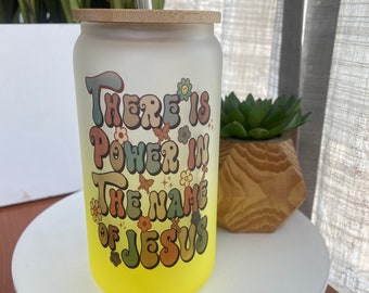 There’s Power in the Name of Jesus, 16oz Tumbler, Sublmation