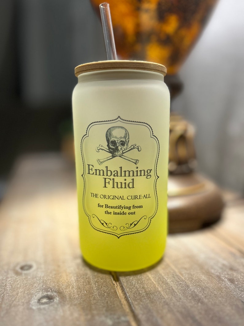 Embalming Fluid Tumbler, Gift for Embalmer, Macabre, Funeral Director, Embalming Fluid Cup, Formaldehyde Tumbler, Gift for Mortician, image 2