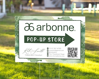 Custom Yard Sign, Arbonne Yard Sign Personalized, Custom Arbonne Yard Sign, Arbonne Pop-up Store Yard Sign, Digital File, Printable Sign