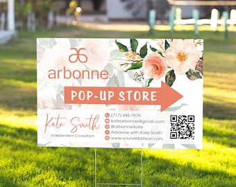 Arbonne Yard Sign Personalized, Custom Arbonne Yard Sign, Custom Yard Sign, Arbonne Pop-up Store Yard Sign, Digital File, Printable Sign