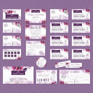 Full Kit Visitenkarten, personalisierte Marketing-Visitenkarten, Benutzerdefiniertes Marketing Kit, Duft druckbare Karten, digitale Datei SS06