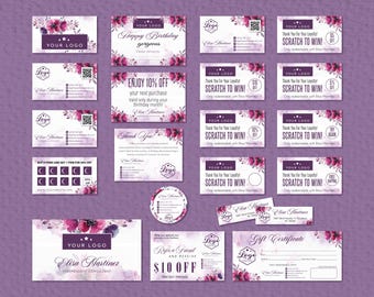 Full Kit Business Cards, Personalized Marketing Business Cards, Custom Marketing Kit, Fragrance Printable Cards, Digital File SS06