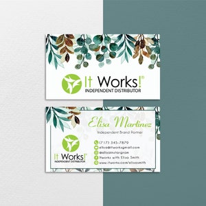 Karty It Works, Wizytówka It Works, Plik cyfrowy, Spersonalizowane wizytówki It Works, Szablon It Works, Karty It Works do druku IW21