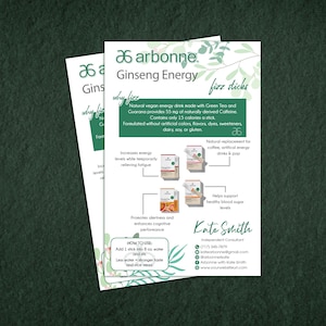 Gepersonaliseerde Arbonne-kaarten, Arbonne Fizz Stick, Why Fizz, Arbonne-voorbeeldkaarten Bon Babe Healthy Living, afdrukbare Arbonne-kaart, digitaal bestand