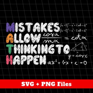 Fouten laten denken gebeuren Svg, Love Math Svg, Wiskundige Minnaar Svg, Wiskundeleraar Svg, Wiskundige Grafische Png, Svg-bestanden, Png-sublimatie