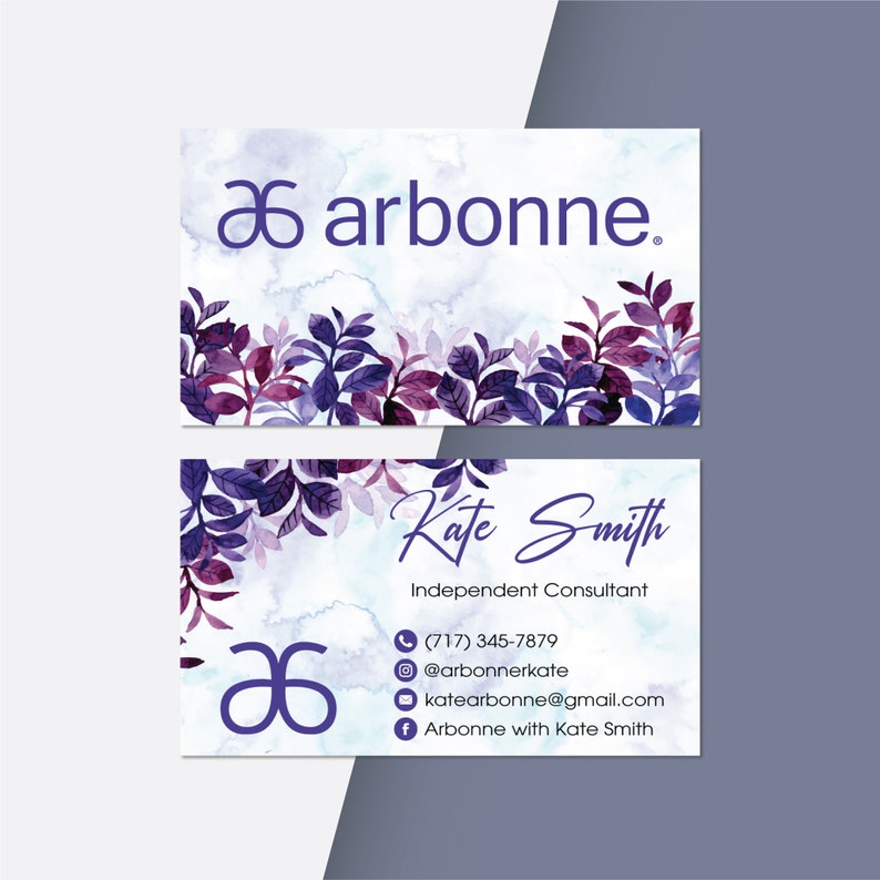 Arbonne Business Card, Arbonne Cards, Personalized Arbonne Business ...