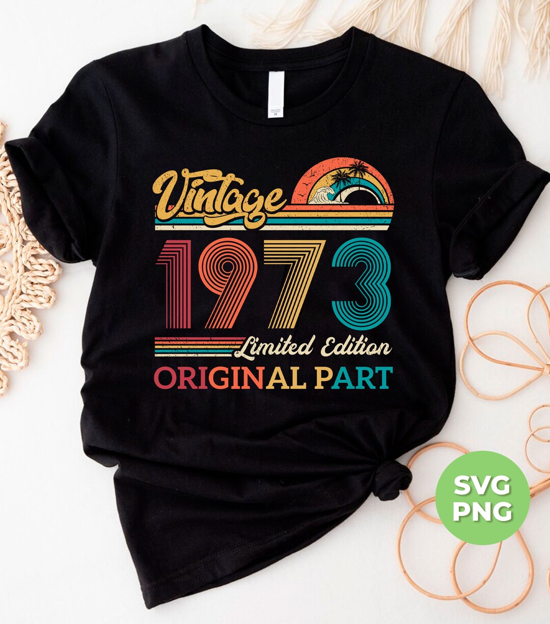 ギフト♡ Vintage 1973 Gift, Original Part, 1973 Vintage Svg, Love 1973 Svg