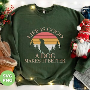 T-shirt Vintage Marlboro 'Life Is Good But A Dog Makes It Great' - Taille XL